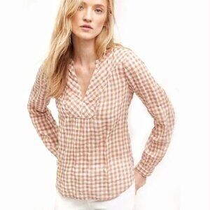 Anthropologie Holding Horses Devon Gingham Check Top Blouse